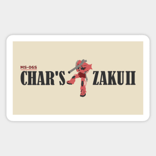 Char's Zaku II Typo Magnet